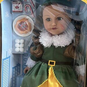 NEW My Life As ELF 18” Poseable Doll 12pc Playset - Brunette + Brown Eyes
